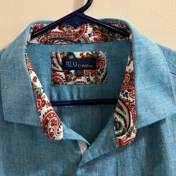 BLU by Polifroni linen cotton blend shirt - Picture 4 of 11